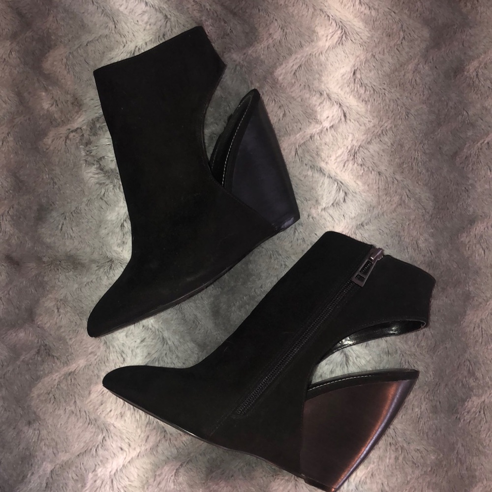 Charles David Black bootie heels